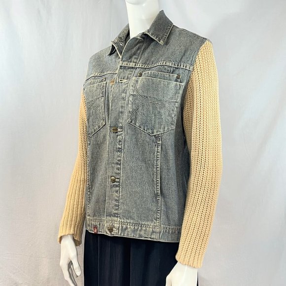 Denim Jacket With Knit Sleeves | Sean John - Picture 1 of 8